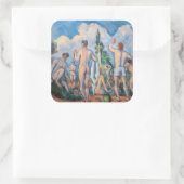 Paul Cezanne - Badenden Vierkante Sticker (Tas)