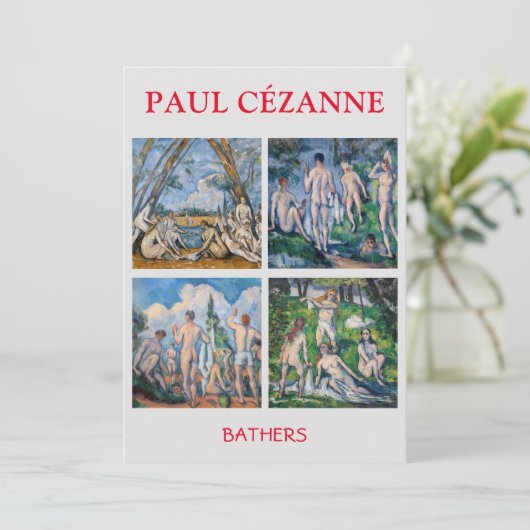Paul Cezanne - Bathers Mastersheets selecteren Bedankkaart (Staand voorkant)