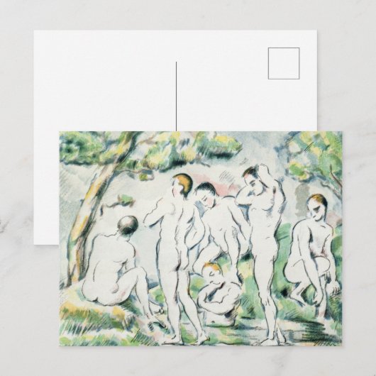Paul Cezanne | Bathers, Small bord Briefkaart (Voorkant / Achterkant)
