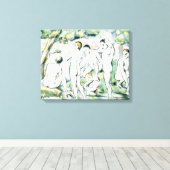 Paul Cezanne | Bathers, Small bord Canvas Afdruk (Insitu (Houten vloer))