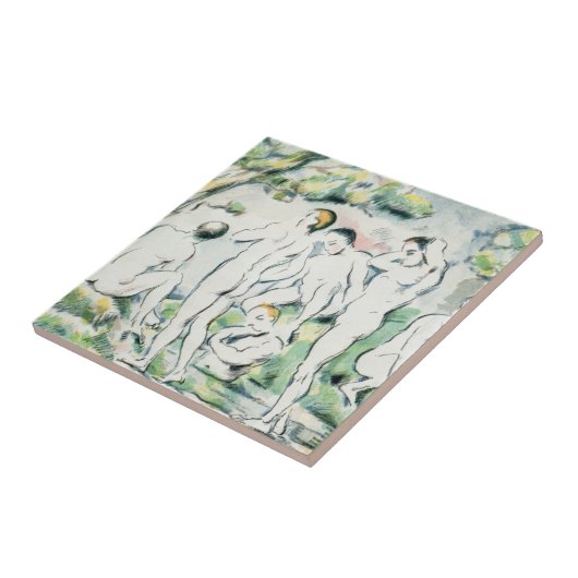 Paul Cezanne | Bathers, Small bord Tegeltje (Zijkant)