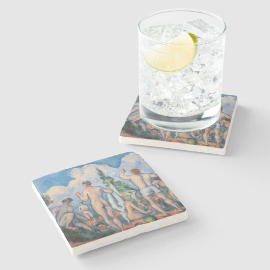 Paul Cezanne - Bathers Stenen Onderzetter (Zijkant)