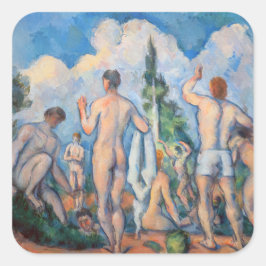 Paul Cezanne - Bathers Vierkante Sticker