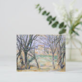 Paul Cezanne | Bomen en huizen, 1885-86 Briefkaart (Staand voorkant)
