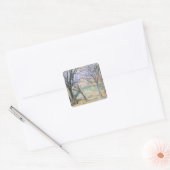 Paul Cezanne | Bomen en huizen, 1885-86 Vierkante Sticker (Envelop)