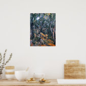 Paul Cezanne - bos in grotten Poster (Keuken)