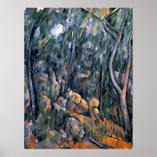 Paul Cezanne - bos in grotten Poster (Voorkant)