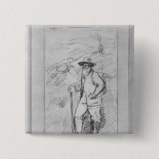 Paul Cezanne | Camille Pissarro Vierkante Button 5,1 Cm (Voorkant)