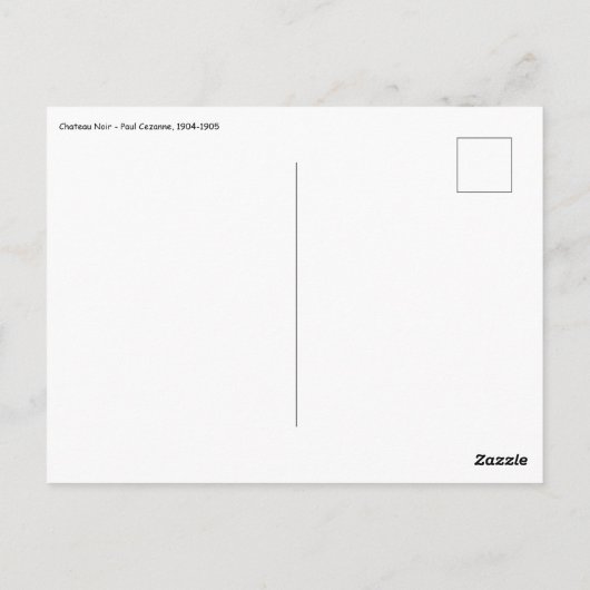 Paul Cezanne - Chateau Noir Briefkaart (Achterkant)