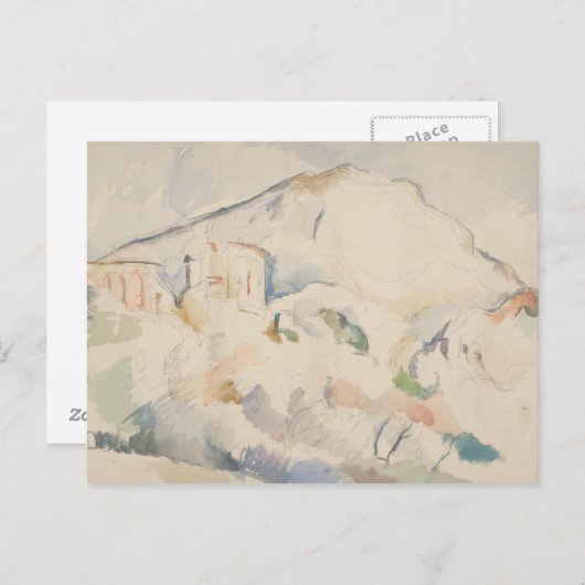 Paul Cezanne-Chateau Noir en Mont Sainte-Victoire Briefkaart (Voorkant / Achterkant)