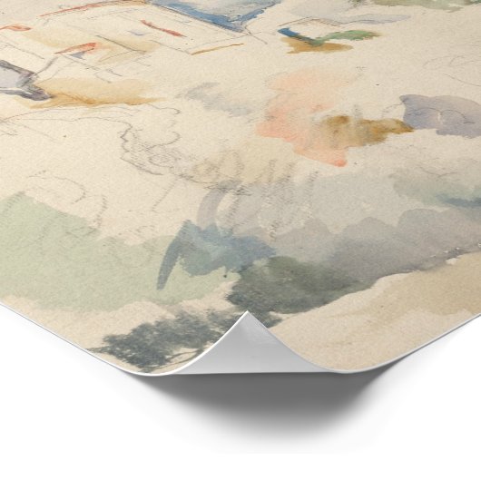 Paul Cezanne-Chateau Noir en Mont Sainte-Victoire Poster (Hoek)