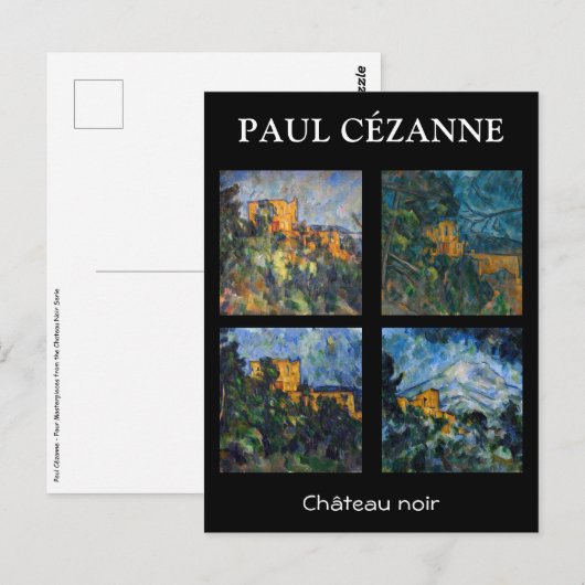 Paul Cezanne - Chateau Noir Mastersheets selectere Briefkaart (Voorkant / Achterkant)