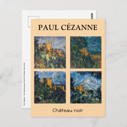 Paul Cezanne - Chateau Noir Mastersheets selectere Briefkaart (Voorkant / Achterkant)