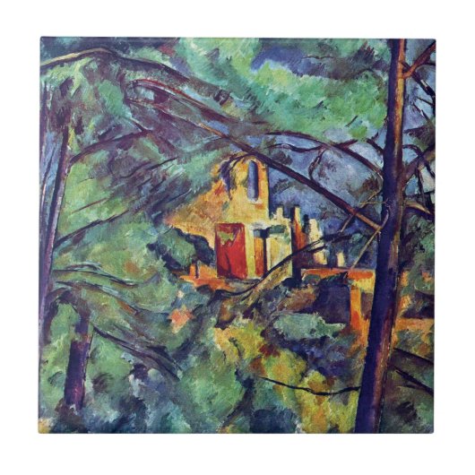 Paul Cezanne - Chateau Noir The Black Manor Tegeltje (Voorkant)