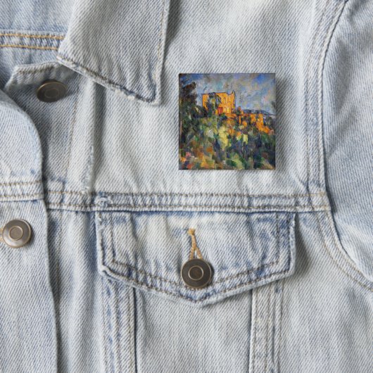 Paul Cezanne - Chateau Noir Vierkante Button 5,1 Cm (In situ)