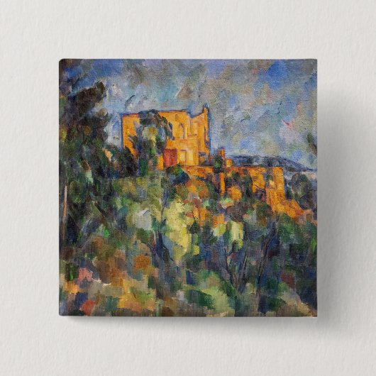 Paul Cezanne - Chateau Noir Vierkante Button 5,1 Cm (Voorkant)