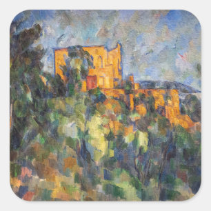 Paul Cezanne - Chateau Noir Vierkante Sticker