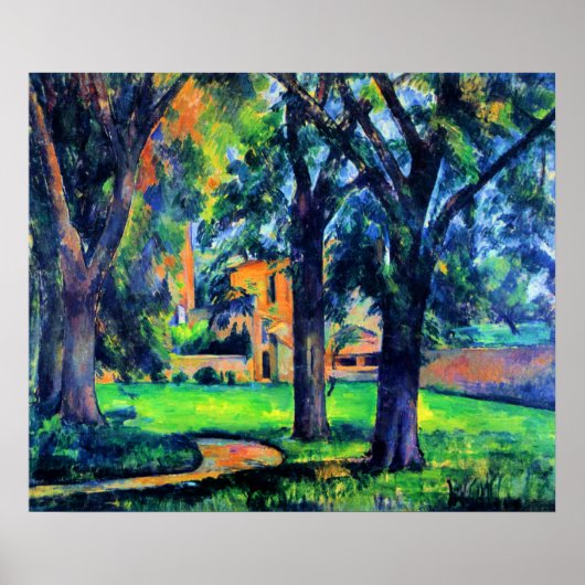 Paul Cezanne - Chestnut Tree and Farm, Poster (Voorkant)