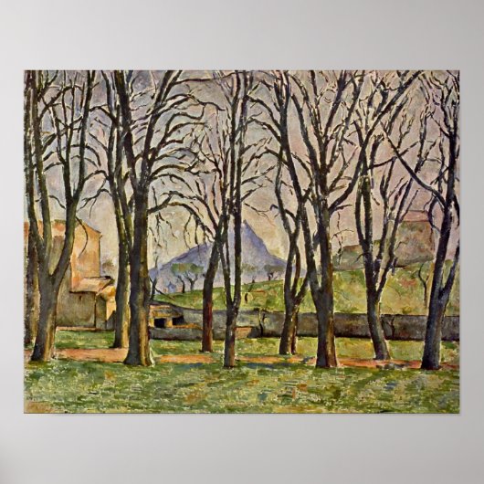 Paul Cezanne - Chestnut Trees (Jas de Bouffan) Poster (Voorkant)