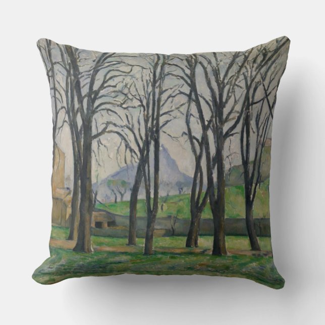 Paul Cezanne | Chestnut Trees te Jas de Bouffan, c Kussen (Voorkant)