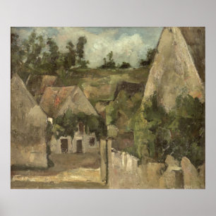 Paul Cezanne Crossroad at the Rue Remy, Auvers Poster