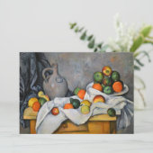 Paul Cezanne - Curtain, Jug en Fruit Bowl Kaart (Staand voorkant)