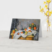 Paul Cezanne - Curtain, Jug en Fruit Bowl Kaart (Gele Bloem)