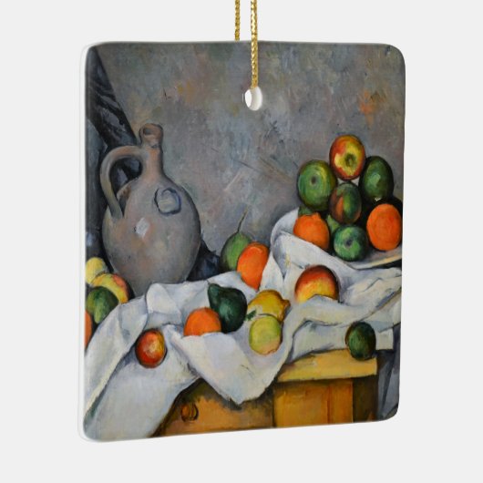 Paul Cezanne - Curtain, Jug en Fruit Bowl Keramisch Ornament (Rechts)