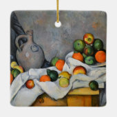Paul Cezanne - Curtain, Jug en Fruit Bowl Keramisch Ornament (Achterkant)
