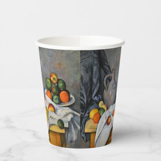 Paul Cezanne - Curtain, Jug en Fruit Bowl Papieren Bekers (Links)