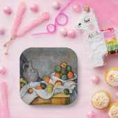 Paul Cezanne - Curtain, Jug en Fruit Bowl Papieren Bordje (Feest)