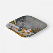 Paul Cezanne - Curtain, Jug en Fruit Bowl Papieren Bordje (Gebogen)