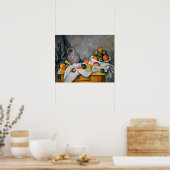 Paul Cezanne - Curtain, Jug en Fruit Bowl Poster (Keuken)