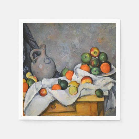 Paul Cezanne - Curtain, Jug en Fruit Bowl Servet (Voorkant)