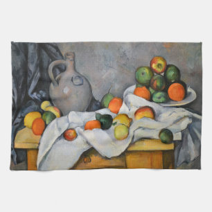 Paul Cezanne - Curtain, Jug en Fruit Bowl Theedoek