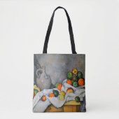 Paul Cezanne - Curtain, Jug en Fruit Bowl Tote Bag (Voorkant)