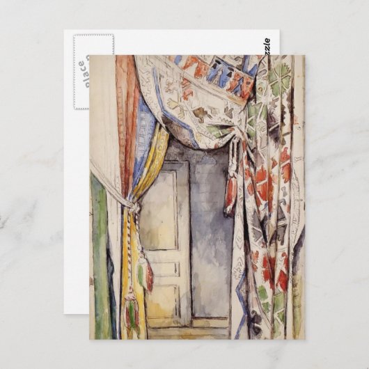 Paul Cezanne-Curtains Briefkaart (Voorkant / Achterkant)
