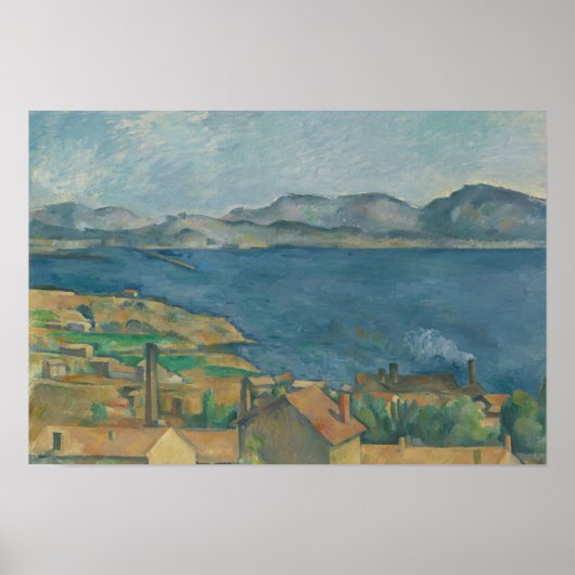 Paul Cezanne - De baai van Marseille Poster (Voorkant)