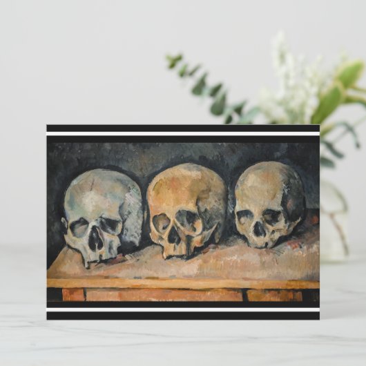 Paul Cezanne - De drie schedel Bedankkaart (Staand voorkant)