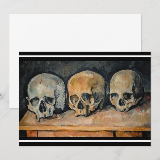 Paul Cezanne - De drie schedel Bedankkaart (Voorkant / Achterkant)