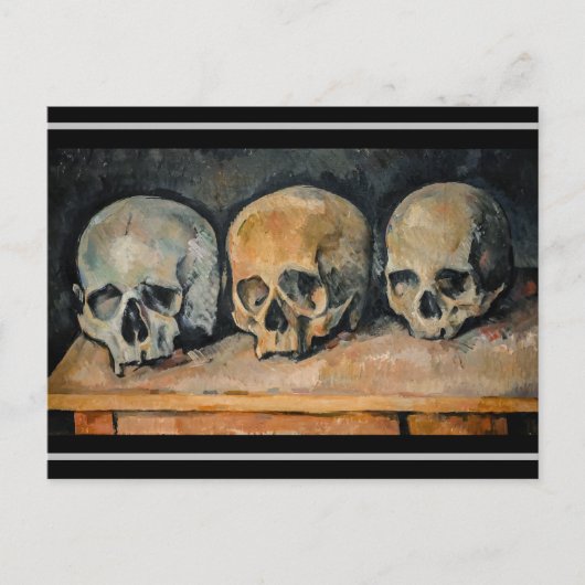 Paul Cezanne - De drie schedel Briefkaart (Voorkant)
