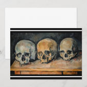 Paul Cezanne - De drie schedel Kaart (Voorkant / Achterkant)