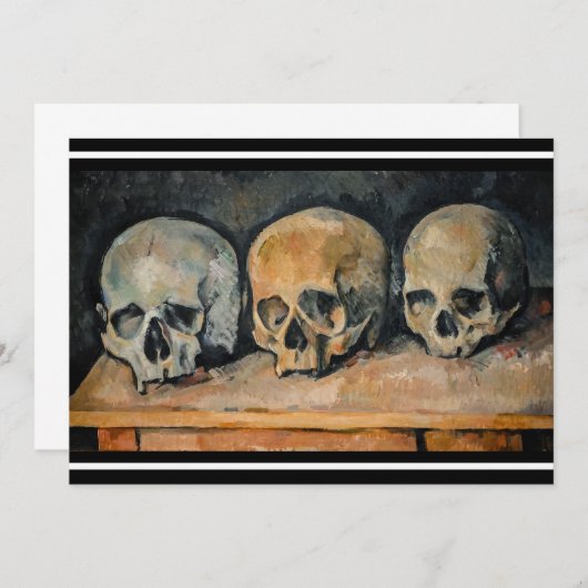 Paul Cezanne - De drie schedel Kaart (Voorkant / Achterkant)