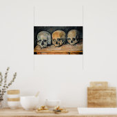 Paul Cezanne - De drie schedel Poster (Keuken)