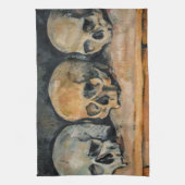 Paul Cezanne - De drie schedel Theedoek (Verticaal)