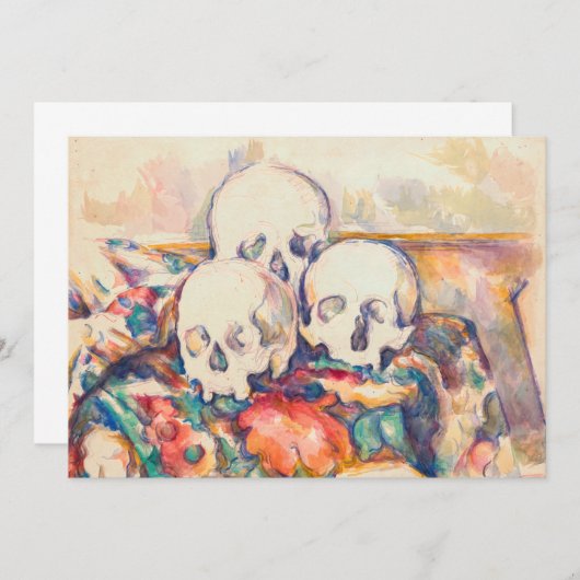 Paul Cezanne - De Drie Schedels Aquarel Kaart (Voorkant / Achterkant)
