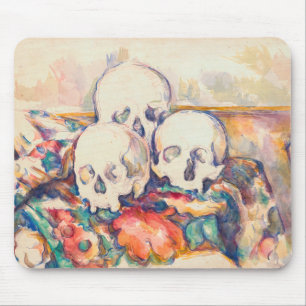 Paul Cezanne - De Drie Schedels Aquarel Muismat