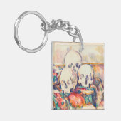 Paul Cezanne - De Drie Schedels Aquarel Sleutelhanger (Voorkant Links)