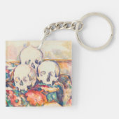 Paul Cezanne - De Drie Schedels Aquarel Sleutelhanger (Achterkant)