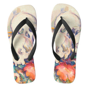 Paul Cezanne - De Drie Schedels Aquarel Teenslippers